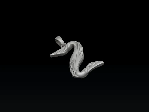 Vogel-Buchstabe Z-Anh&auml;nger 3D-Druckmodell 3D Druckmodell