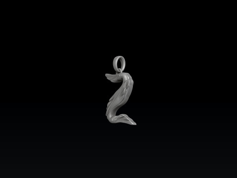 Bird Letter Z Pendant 3D print model Model do druku 3D