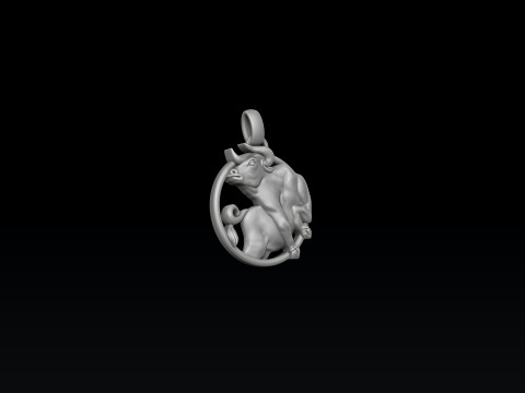 Zodiac Horoscope Taurus Pendant 3D print model 3D Druckmodell