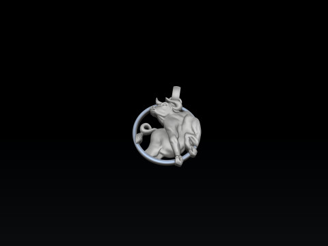 Zodiac Horoscope Taurus Pendant 3D print model 3D Druckmodell