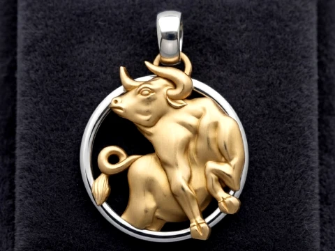 Sternzeichen Horoskop Stier Anhänger 3D-Druckmodell 3D Druckmodell