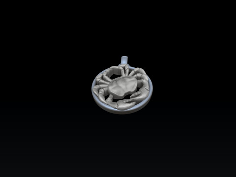 Zodiac Horoscope Cancer Pendant 3D print model 3Dプリントモデル