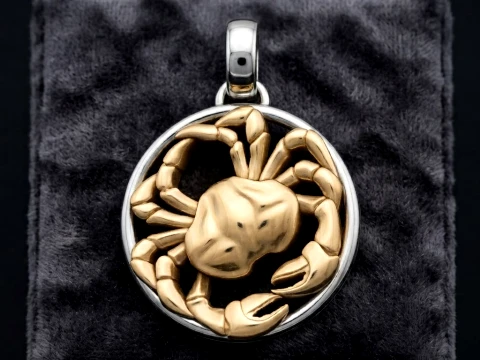 Sternzeichen Horoskop Krebs Anhänger 3D-Druckmodell 3D Druckmodell