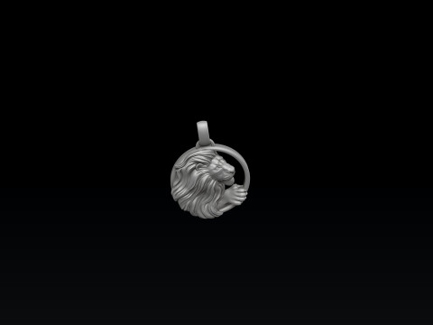 Zodiac Horoscope Leo Pendant 3D print model 3Dプリントモデル