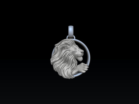 Zodiac Horoscope Leo Pendant 3D print model 3Dプリントモデル