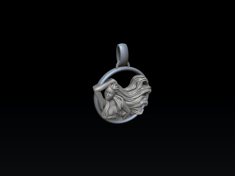 Zodiac Horoscope Virgo Pendant 3D print model 3Dプリントモデル