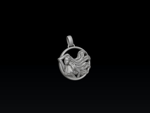 Zodiac Horoscope Virgo Pendant 3D print model 3Dプリントモデル