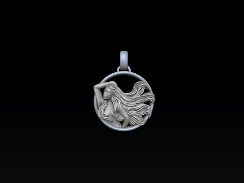 Zodiac Horoscope Virgo Pendant 3D print model 3Dプリントモデル