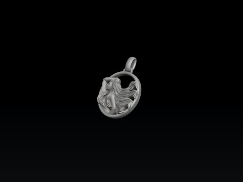 Zodiac Horoscope Virgo Pendant 3D print model 3Dプリントモデル