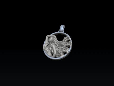 Hor&oacute;scopo do Zod&iacute;aco Virgem Pingente modelo de impress&atilde;o 3D Modelo de Impressão 3D