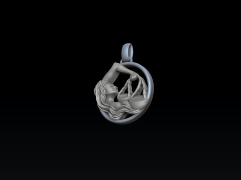 Zodiac Horoscope Libra Pendant 3D print model 3D Принт Модель