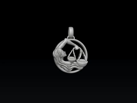 Zodiac Horoscope Libra Pendant 3D print model 3D Print Model