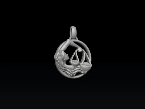 Zodiac Horoscope Libra Pendant 3D print model 3D Print Model