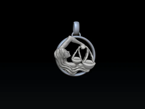 Zodiac Horoscope Libra Pendant 3D print model 3D Print Model