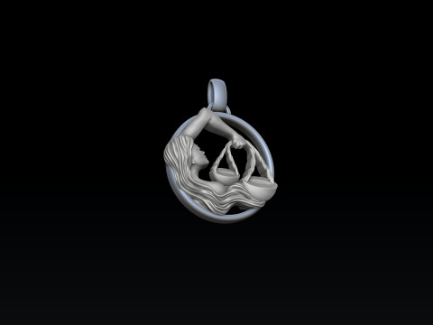 Zodiac Horoscope Libra Pendant 3D print model 3D Принт Модель