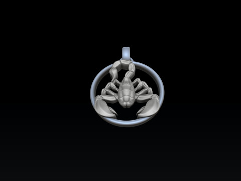 Zodiac Horoscope Scorpio Pendant 3D print model 3D-printmodel