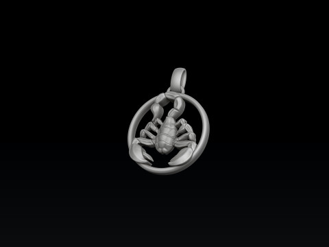 Zodiac Horoscope Scorpio Pendant 3D print model 3D-printmodel