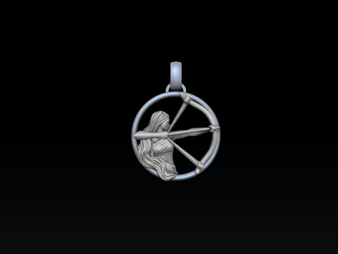 Zodiac Horoscope Sagittarius Pendant 3D print model 3D Print Model