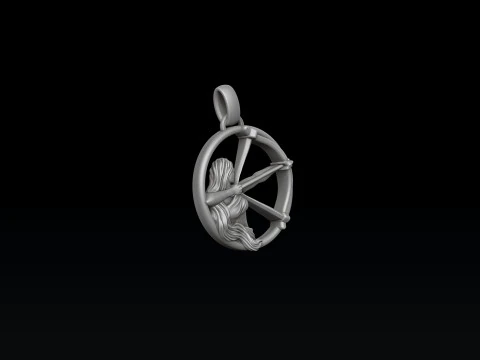 Zodiac Horoscope Sagittarius Pendant 3D print model 3D Print Model