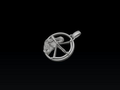 Zodiac Horoscope Sagittarius Pendant 3D print model 3Dプリントモデル