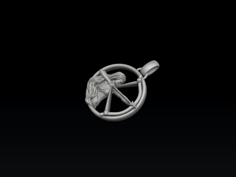 Zodiac Horoscope Sagittarius Pendant 3D print model 3D Print Model