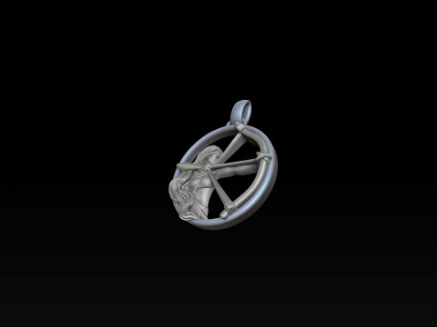 Zodiac Horoscope Sagittarius Pendant 3D print model 3D Print Model