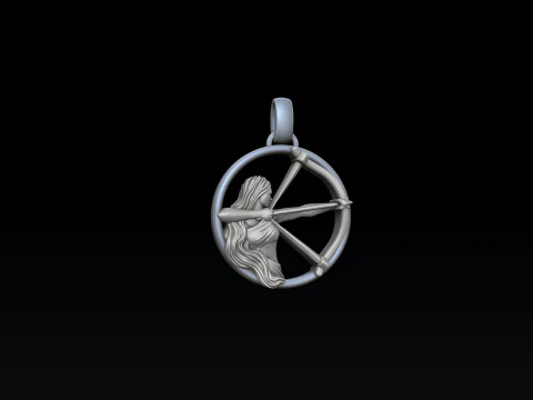 Zodiac Horoscope Sagittarius Pendant 3D print model 3D Print Model