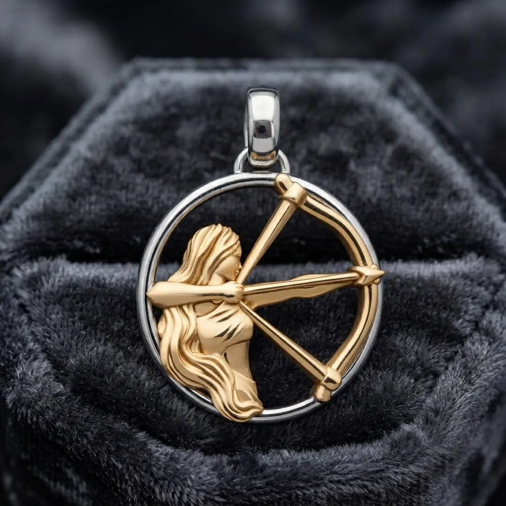 Zodiac Horoscope Sagittarius Pendant 3D print model 3D Print Model .c4d .max .obj .3ds .fbx .stl .blend 