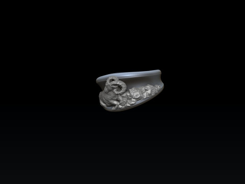 Zodiac Horoscope Aries Ring 3D print model 3Dプリントモデル
