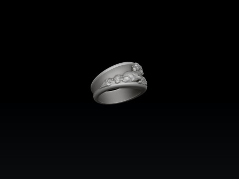 Zodiac Horoscope Aries Ring 3D print model 3Dプリントモデル
