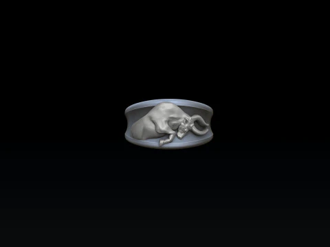 Zodiac Horoscope Taurus Ring 3D print model 3D Print Model