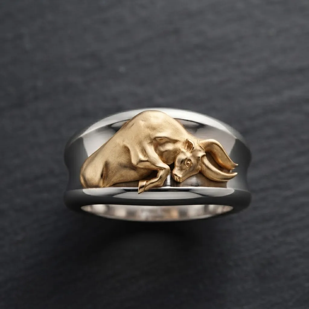 Zodiac Horoscope Taurus Ring 3D print model 3D Print Model .c4d .max .obj .3ds .fbx .stl .blend 