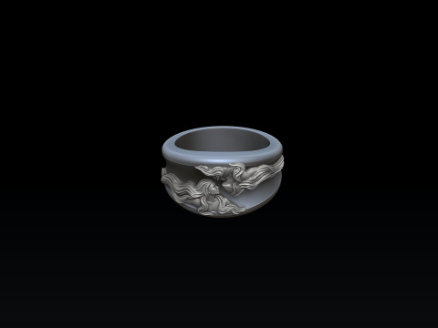 Zodiac Horoscope Gemini Ring 3D print model 3D 打印模型