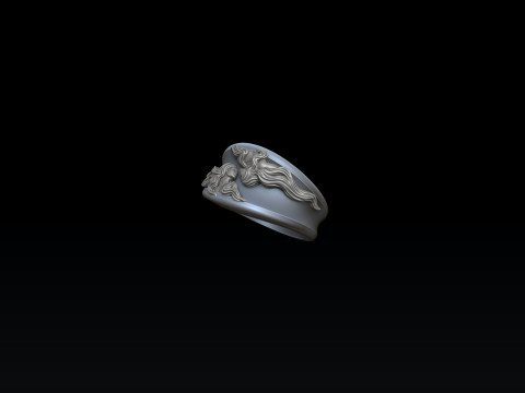 Zodiac Horoscope Gemini Ring 3D print model 3D 打印模型