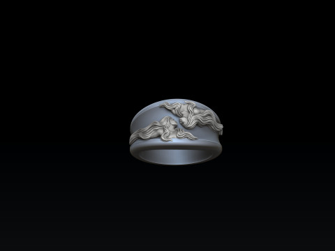 Zodiac Horoscope Gemini Ring 3D print model 3D 打印模型