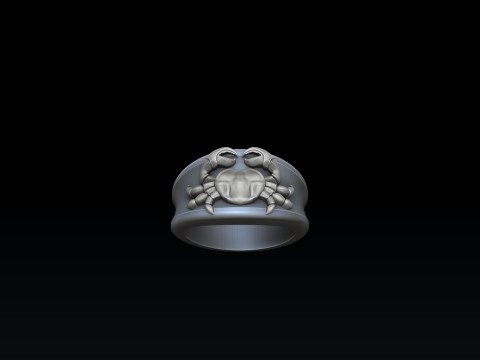 Zodiac Horoscope Cancer Ring 3D print model 3Dプリントモデル