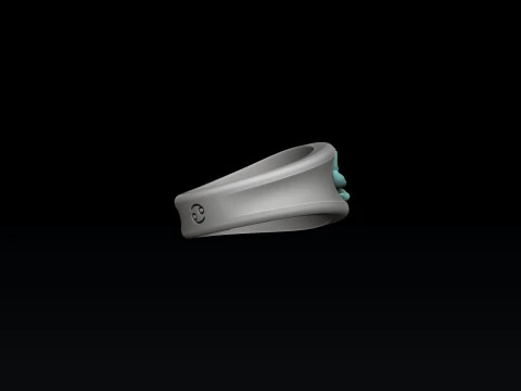 ゾディアックホロスコープキャンサーリング3Dプリントモデル 3Dプリントモデル