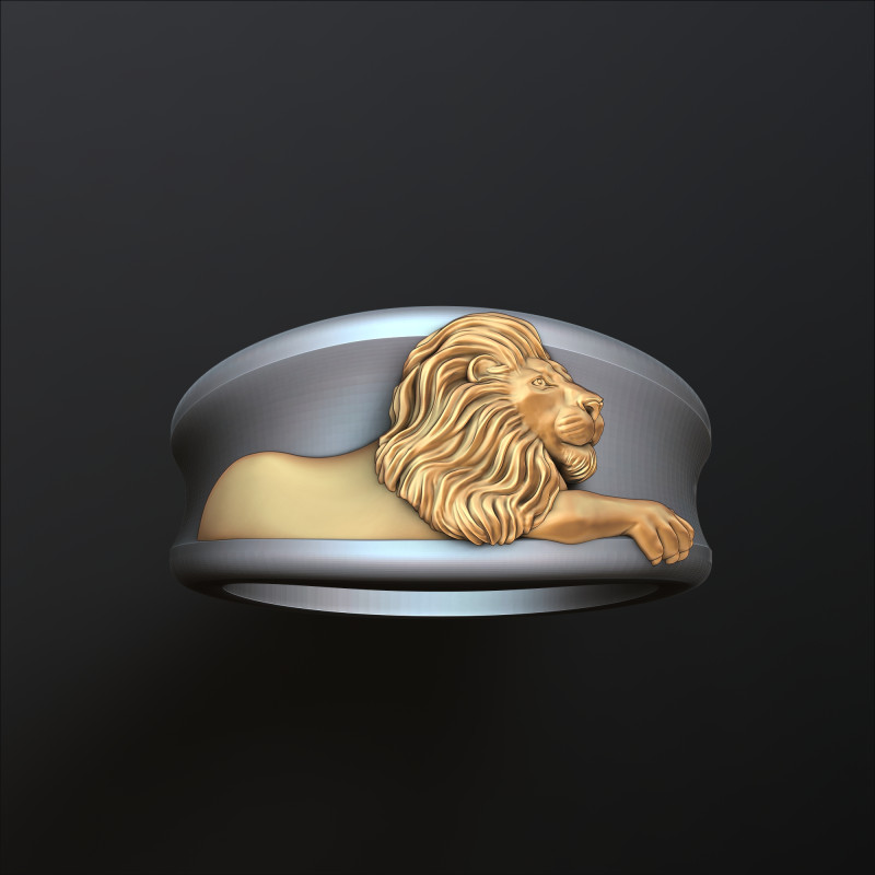Zodiac Horoscope Leo Ring 3D print model Modello di stampa 3D .c4d .max .obj .3ds .fbx .stl .blend