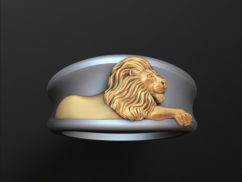 Zodiac Horoscope Leo Ring 3D print model 3Dプリントモデル