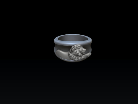 Zodiac Horoscope Leo Ring 3D print model Modello di stampa 3D