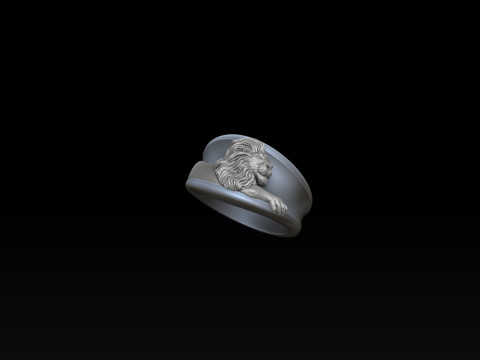 Zodiac Horoscope Leo Ring 3D print model Modello di stampa 3D