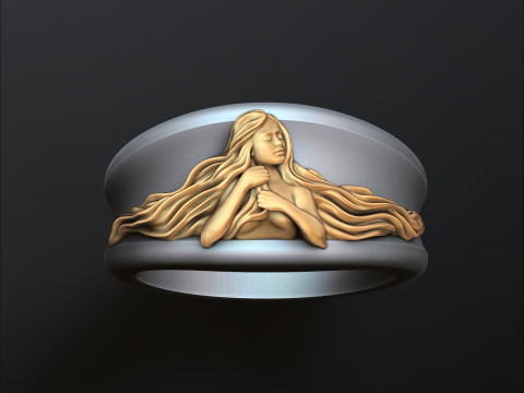Zodiac Horoscope Virgo Ring 3D print model Model Cetak 3D