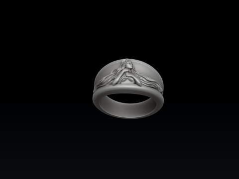 Zodiac Horoscope Virgo Ring 3D print model Modelo de Impressão 3D