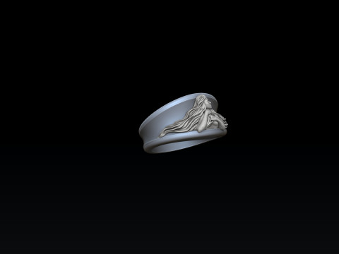 Zodiac Horoscope Virgo Ring 3D print model Modelo de Impressão 3D
