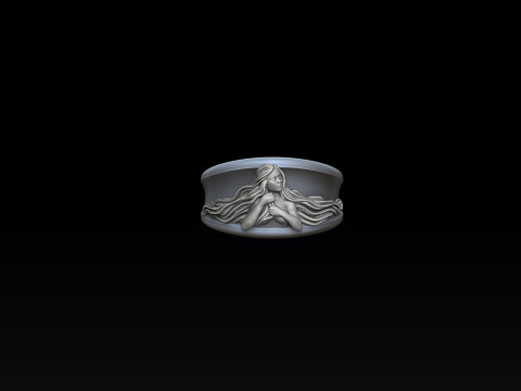 Zodiac Horoscope Virgo Ring 3D print model Modelo de Impressão 3D