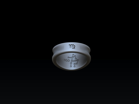 Zodiac Horoscope Virgo Ring 3D print model Modelo de Impressão 3D