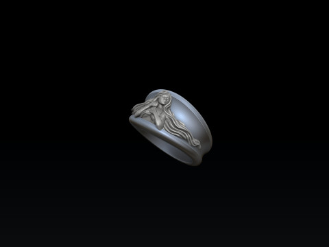 Zodiac Horoscope Virgo Ring 3D print model Modelo de Impressão 3D
