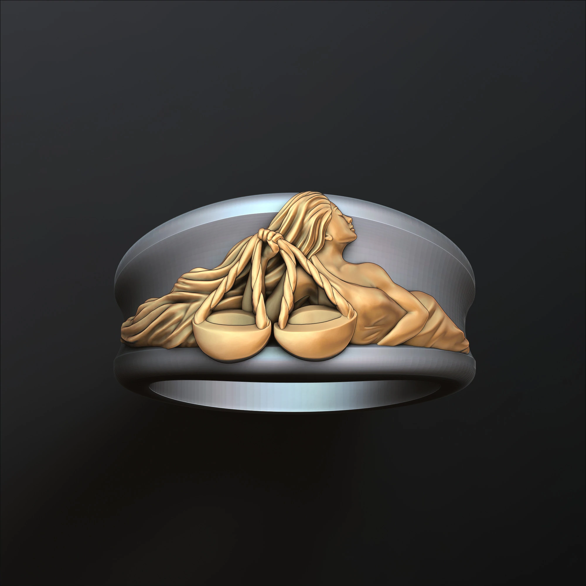 Zodiac Horoscope Libra Ring 3D print model 3D Print Model .c4d .max .obj .3ds .fbx .stl .blend 
