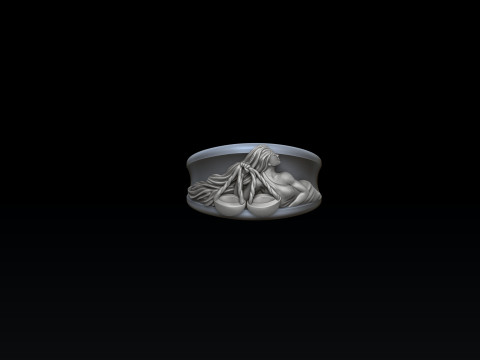 Zodiac Horoscope Libra Ring 3D print model 3Dプリントモデル