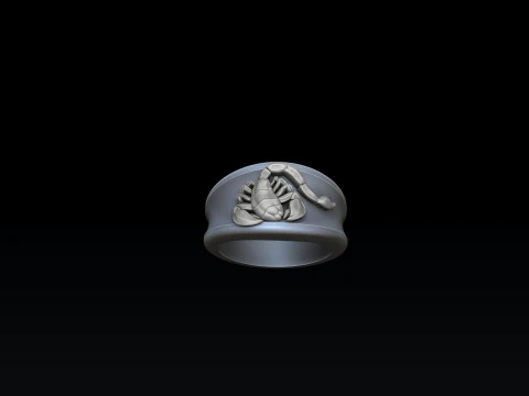 Zodiac Horoscope Scorpio Ring 3D print model 3D Print Model